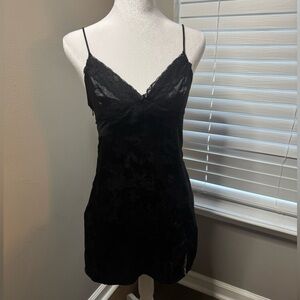 Elegant Black Lace Slip Dress
